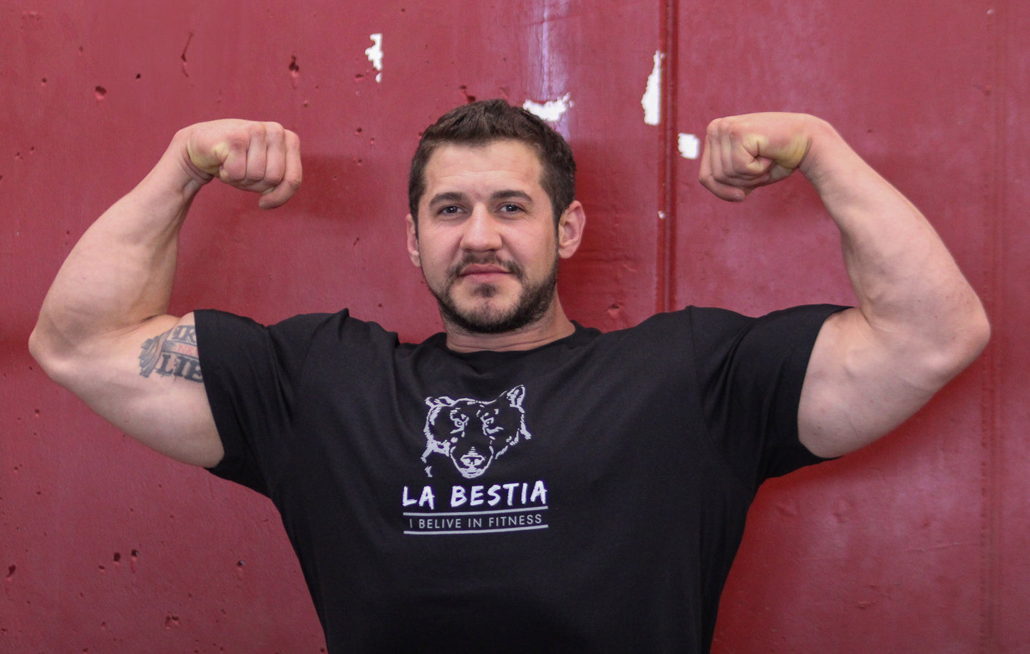 Men's Bodybuilding Shirt Burgund - I believe in fitness