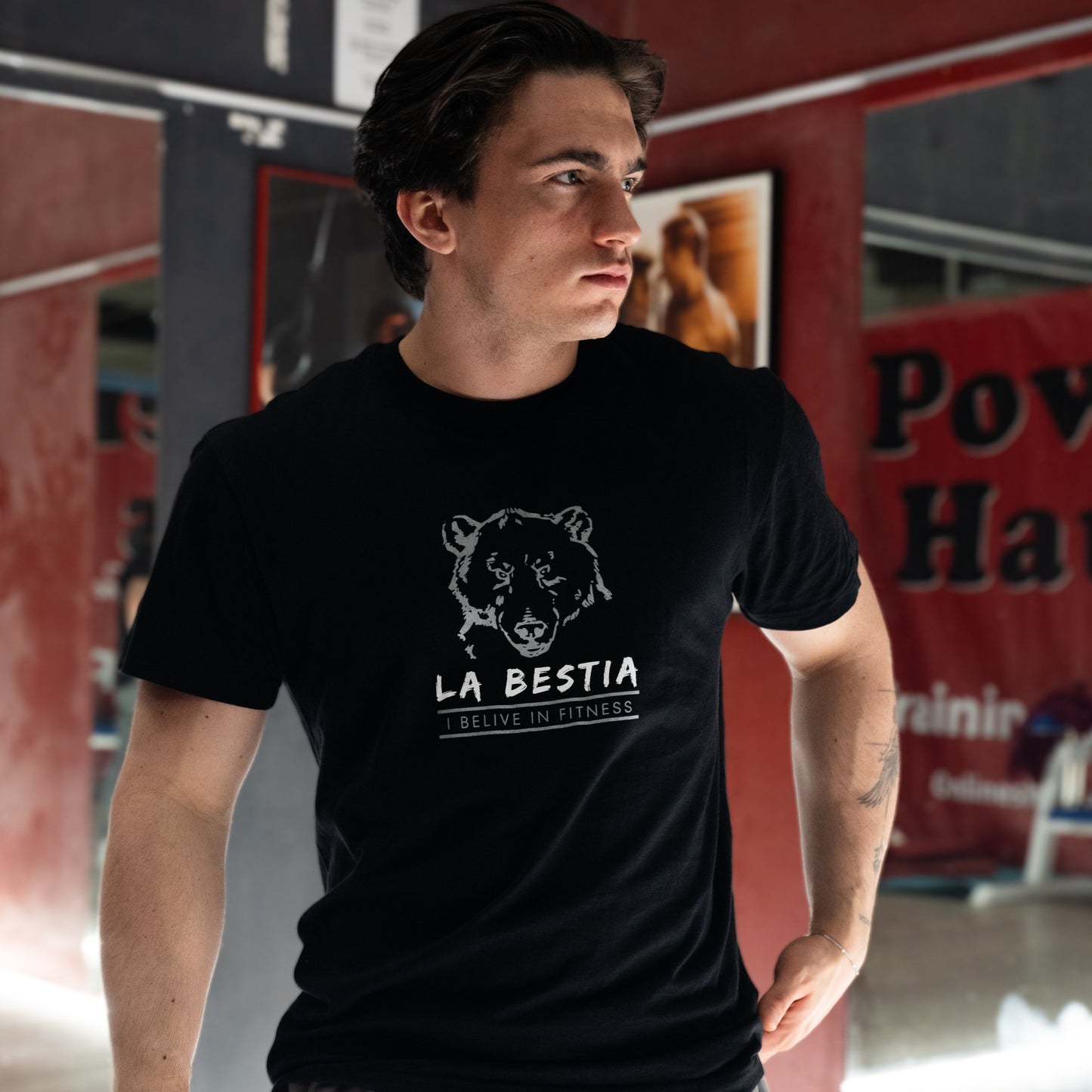 Men's Bodybuilding Shirt Schwarz - I believe in fitness