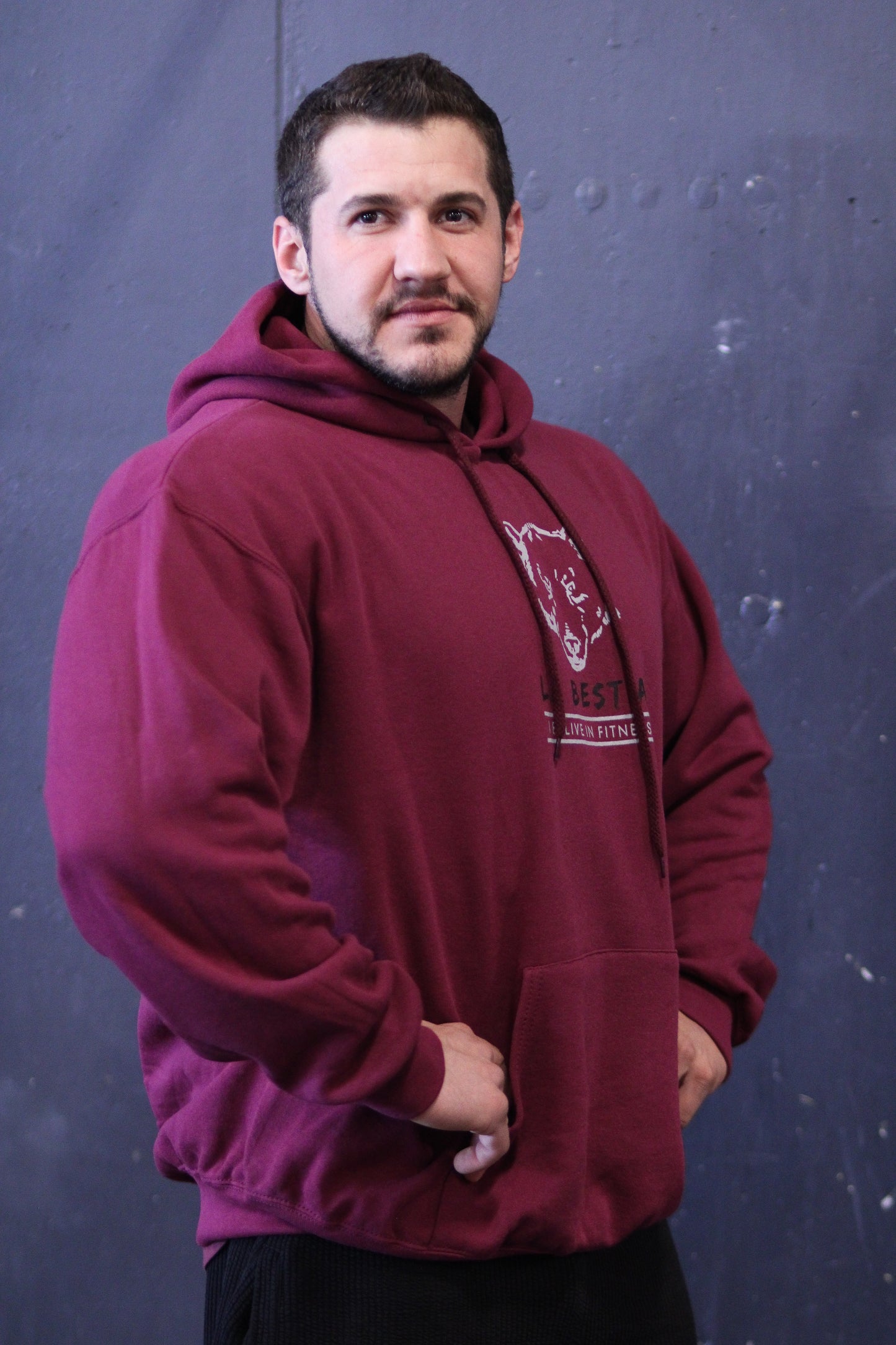 Men's Hoodie La Bestia Schwarz - I believe in fitness