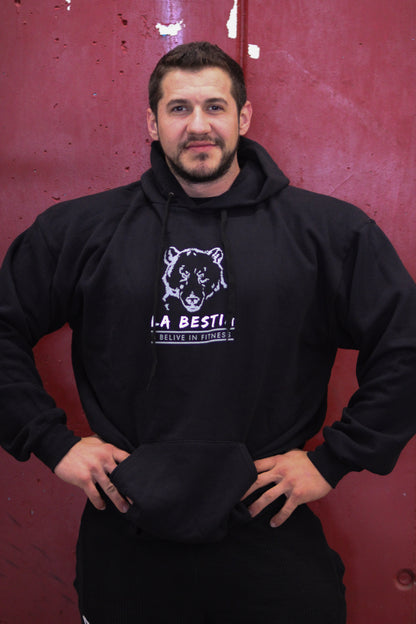 Men's Hoodie La Bestia Schwarz - I believe in fitness